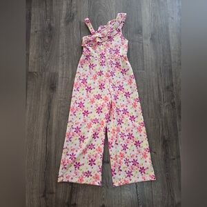 Girls Floral Jumpsuit Size 7/8